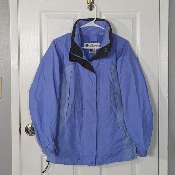 Retro 90s Columbia Double‎ Whammy Periwinkle Blue Ski Jacket Women's Size Small - Picture 1 of 9